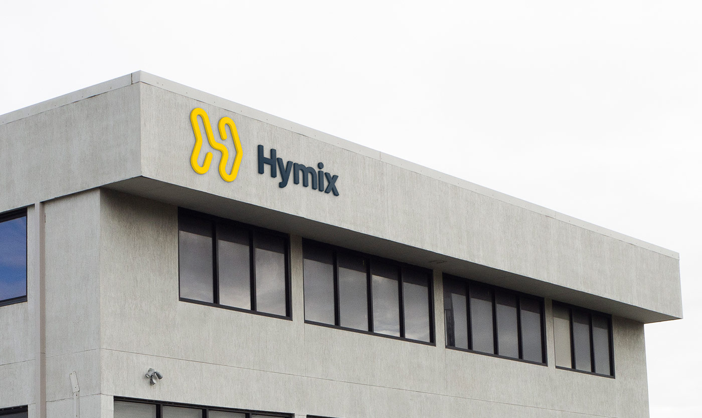 Hymix building signage
